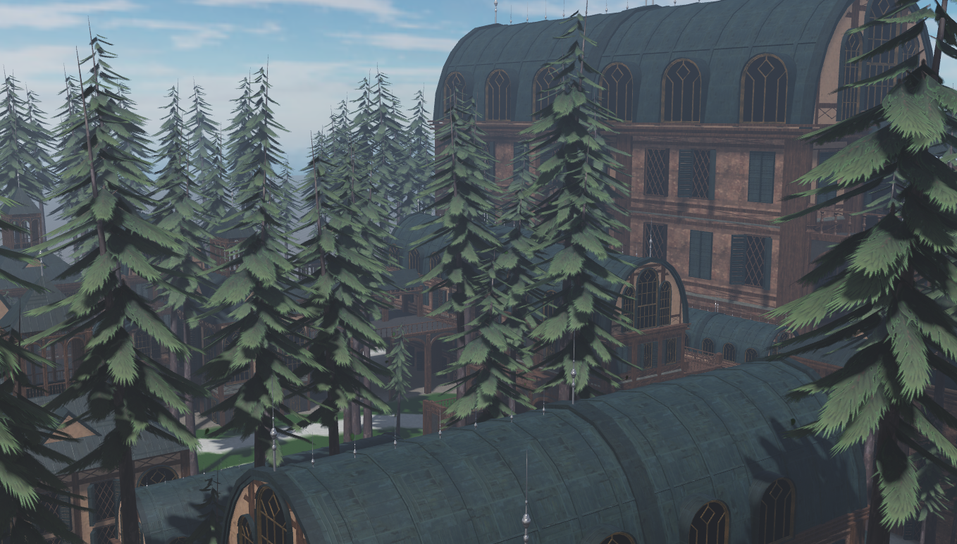 A sprawling gothic academy world built in Roblox